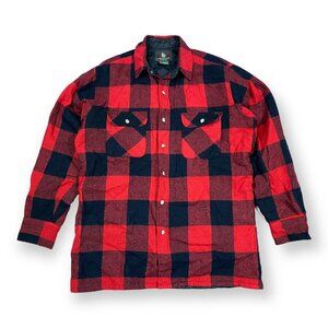 Vintage High Sierra by Mervyns Buffalo Red Plaid Wool Button Shirt Jacket Sz M